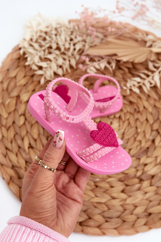 Children's sandals with heart 81997 Ipanema My First Baby pink