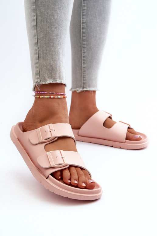 Lightweight Women's Foam Flip Flops with Buckles Big Star NN274A753 Pink