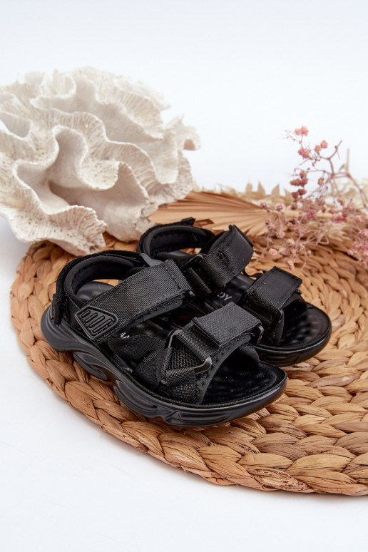 Children's Sandals with Velcro Fastening Black Orretta