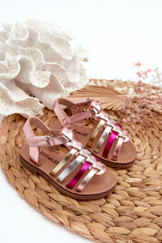 Children's Gladiator Sandals with Velcro in Multicolor Radovia