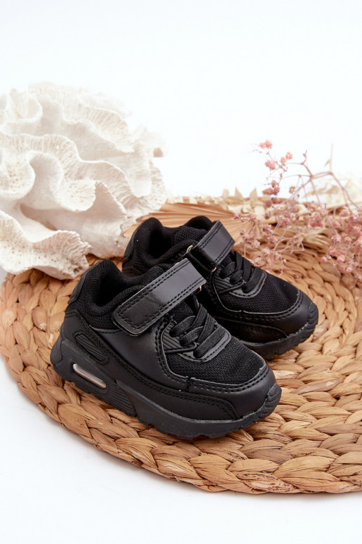 Children's sneakers with velcro in black Krissandra