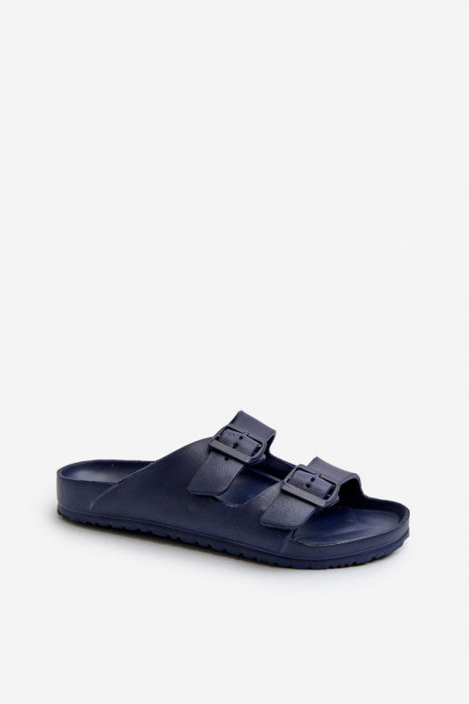 Men's Lightweight Foam Sandals with Buckles Navy Avatara