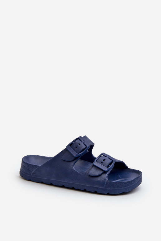 Lightweight Boys' Foam Sandals with Buckles Navy Adirnaca