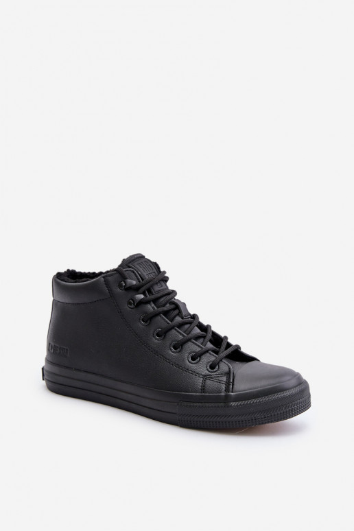 Men's Lined Zip-up Sneakers Black Big Star MM174012