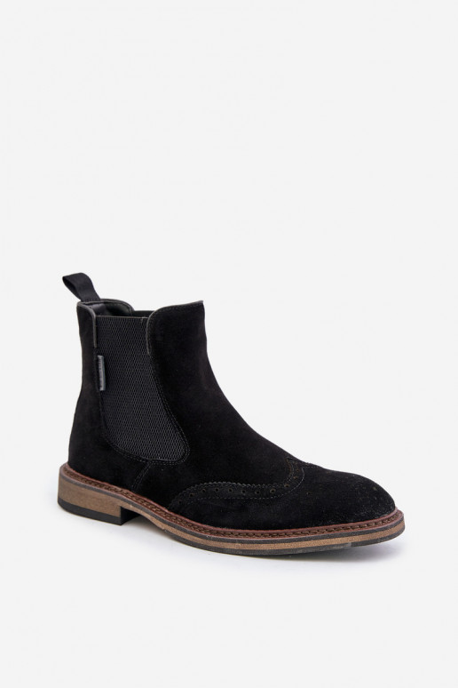 Suede Men's Chelsea Boots Big Star OO174192 Black