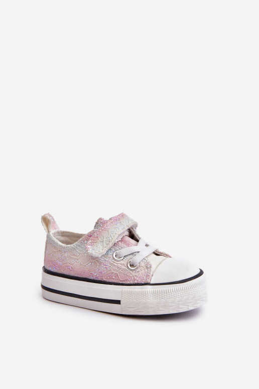 Children's Velcro Sneakers with Sequins Multicolor Caloma