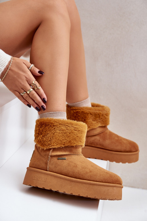 Platform Snow Boots with Fur Big Star OO274A106 Camel