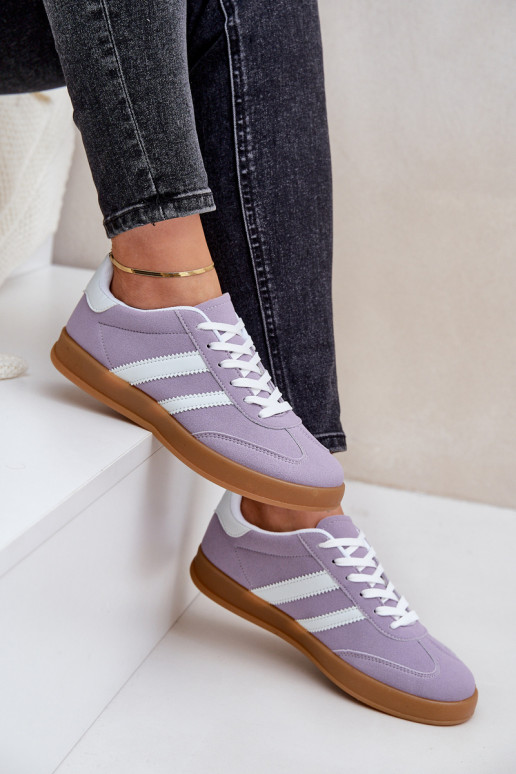 Ladies Low Sneakers Purple Ennorwen