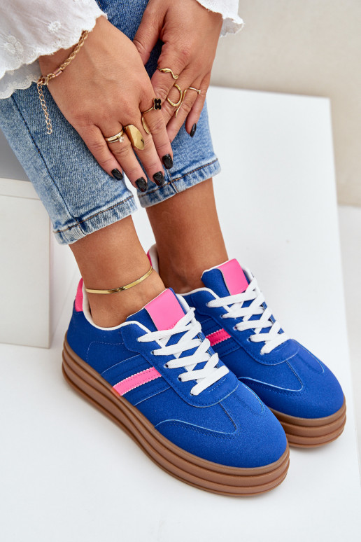 Women's Platform Sneakers Navy Dravinnia