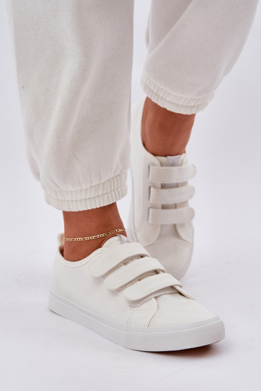 Youth Low Velcro Sneakers White Dilan