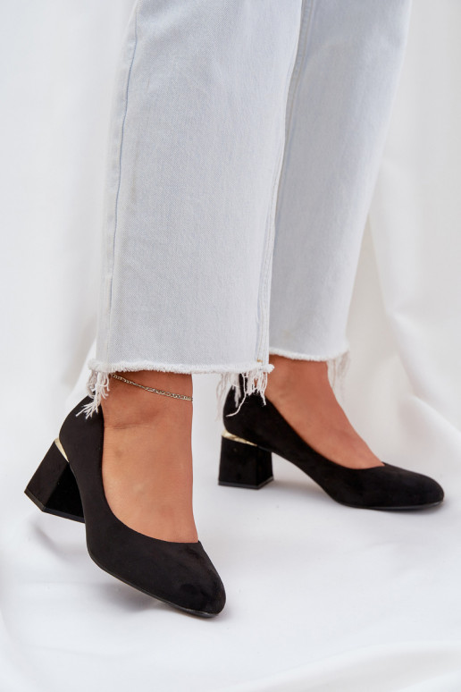 Eco Suede Heels Black Veniffia