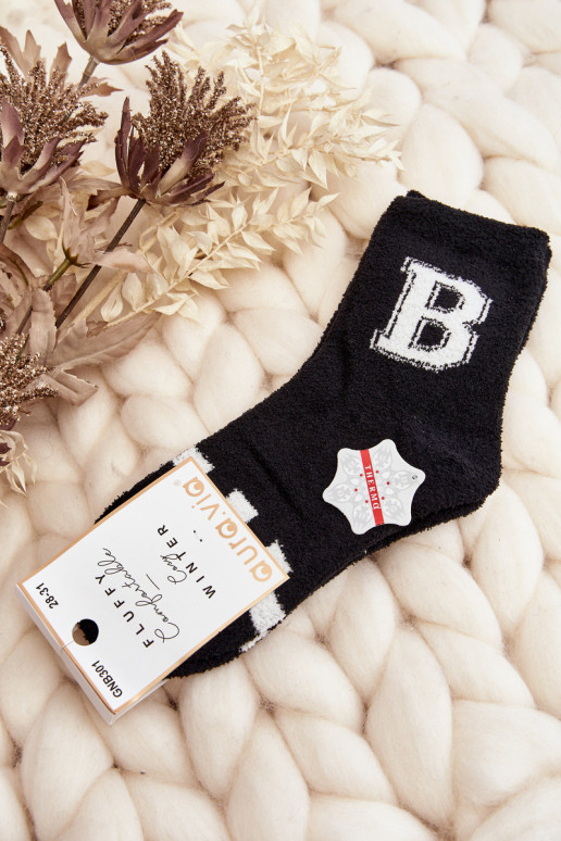 Warm Black Youth Socks