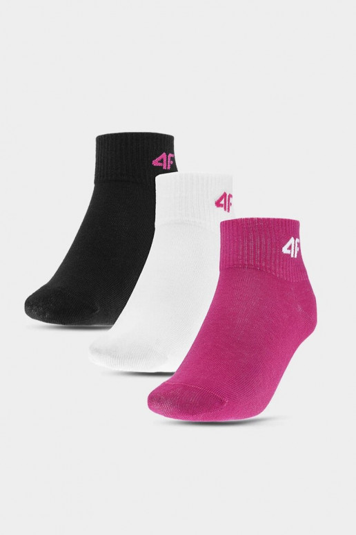 4F Casual Girl's Socks 3-PACK 4FJWAW23USOCF228-90S Multicolor