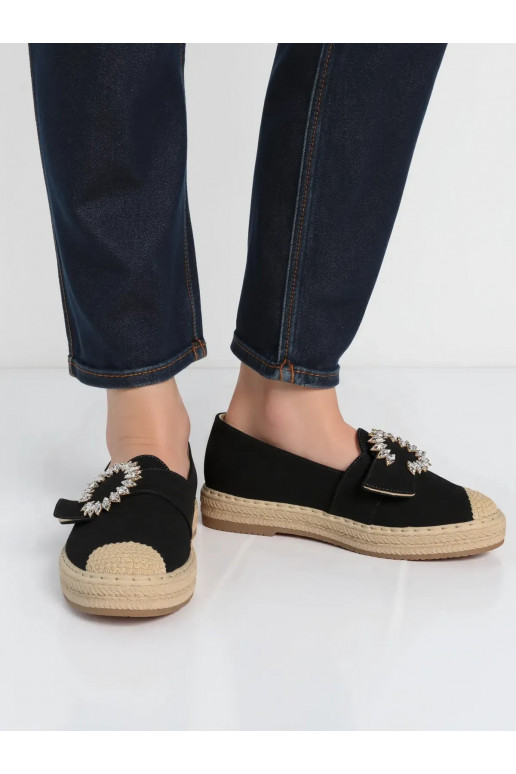 Womens espadrilles LUNARA BLACK Stylish shoes na Lato