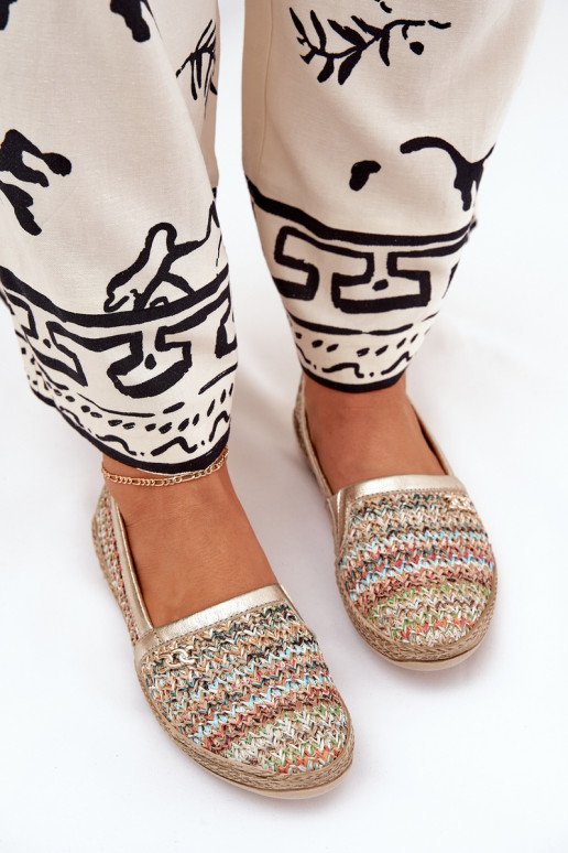 Elegant Leather Espadrilles With Braiding Multicolor Zazoo 10178