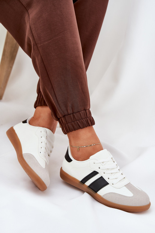 Low Women's Sneakers Made Of Eco Leather White Nonalorin