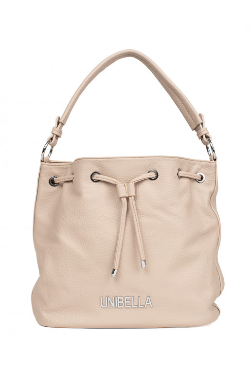 Handbag worek womens beige