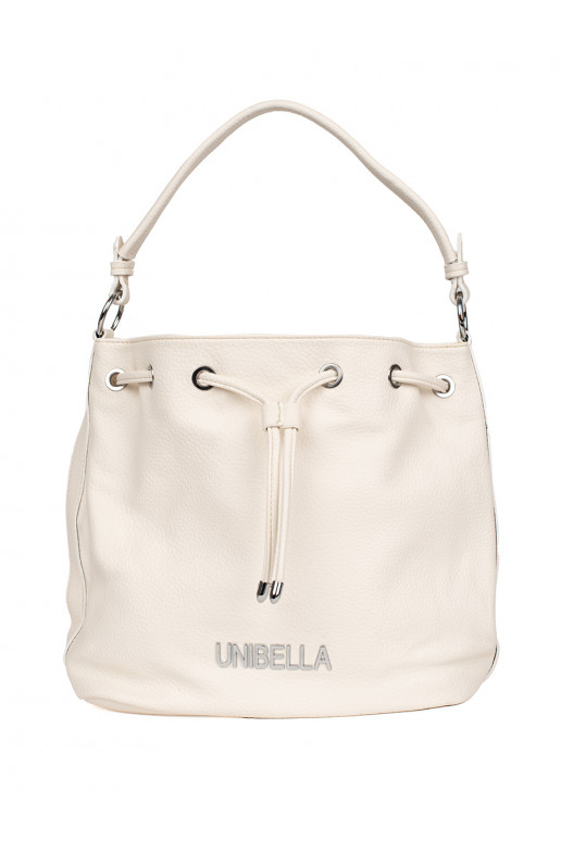 Handbag worek womens light beige