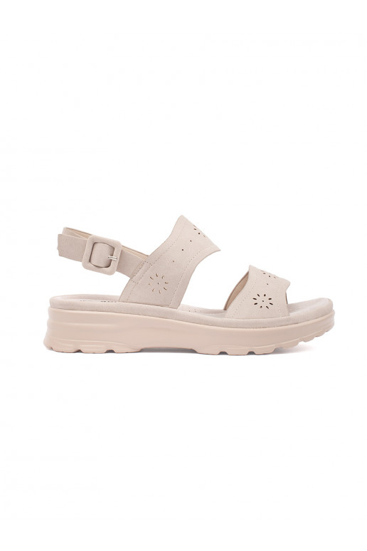 ivory sandals light on a thick sole