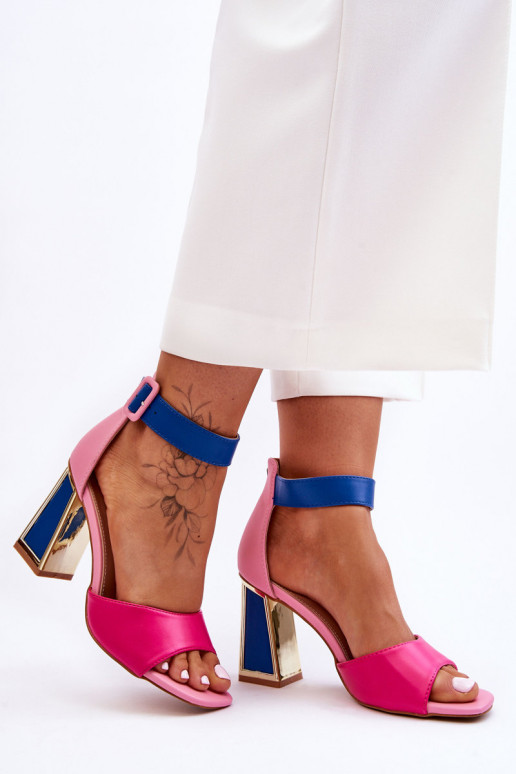 Elegant High Heel Sandals Pink-Blue Sorel