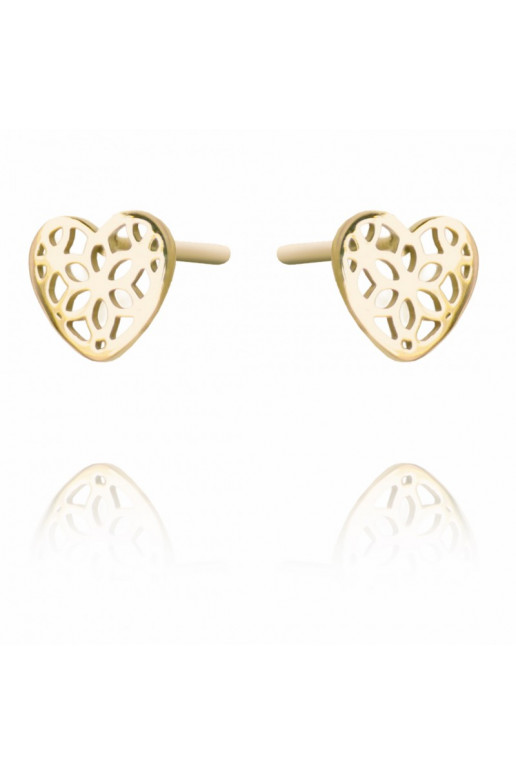 gold color-plated stainless steel earrings KST3010