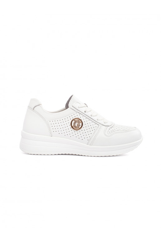 White color Sneakers genuine leather