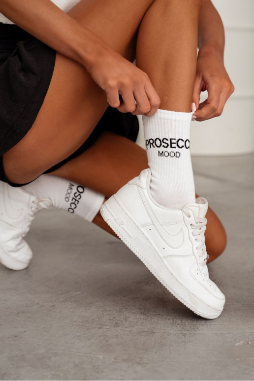 Ladies Socks PROSECCO MOOD White