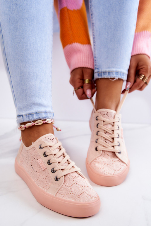 Openwork Sneakers BIG STAR JJ274059 Light pink