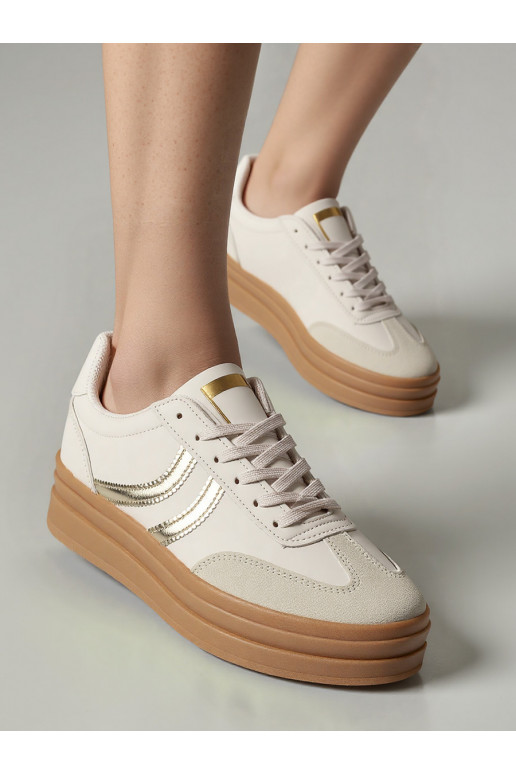 Womens Sneakers model shoes LUMI Beige/Lt.Gold