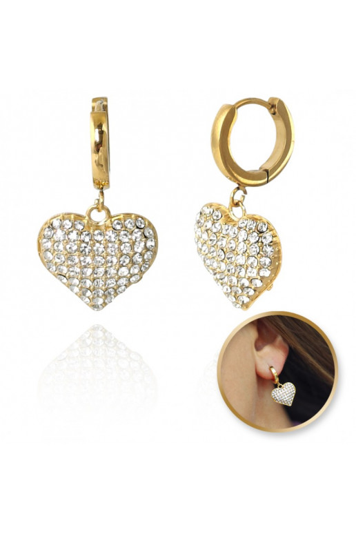 Stainless steel earrings plated with gold KST3348