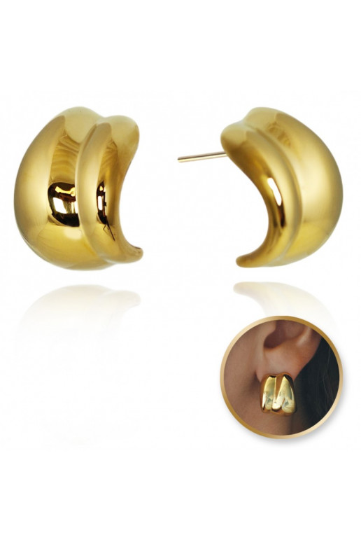 Stainless steel earrings plated with gold KST3352