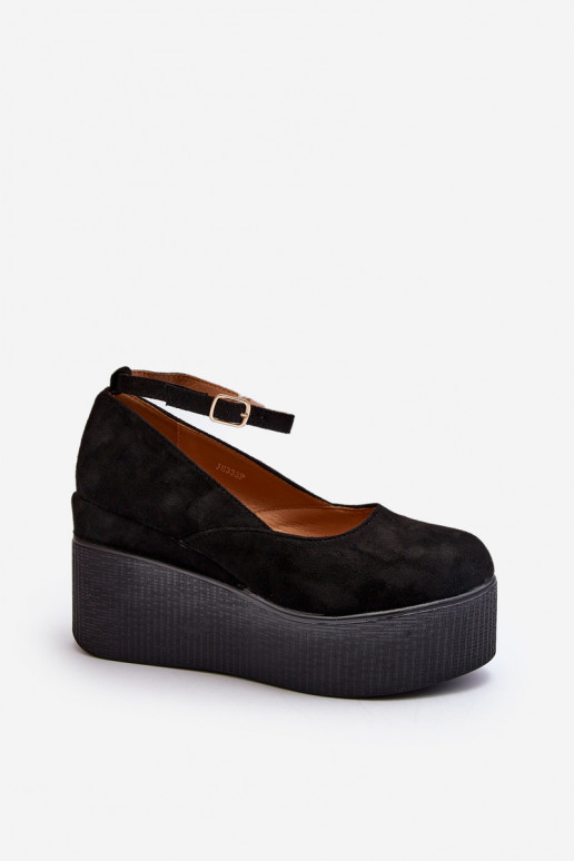 Women's Black Wedge Espadrilles Malla