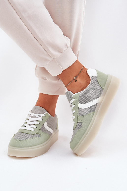 Low Women's Sneakers On Platform Green Telmira