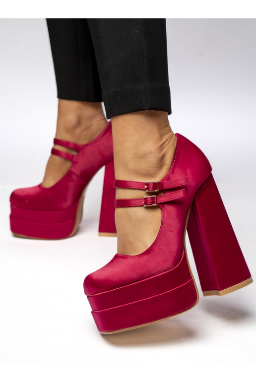 Shoes with platform satin PRANDI FUSHIA