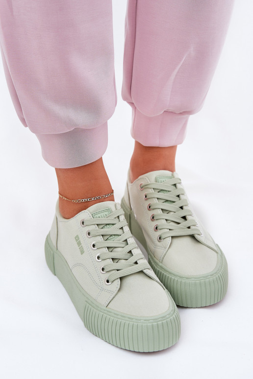 Women's fabric sneakers Big Star RR274408 green