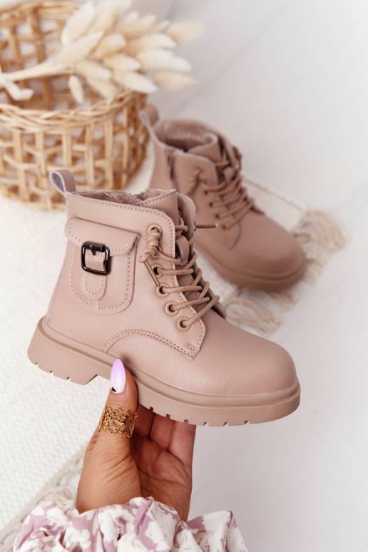 Children's Boots With Pocket Beige TikTok