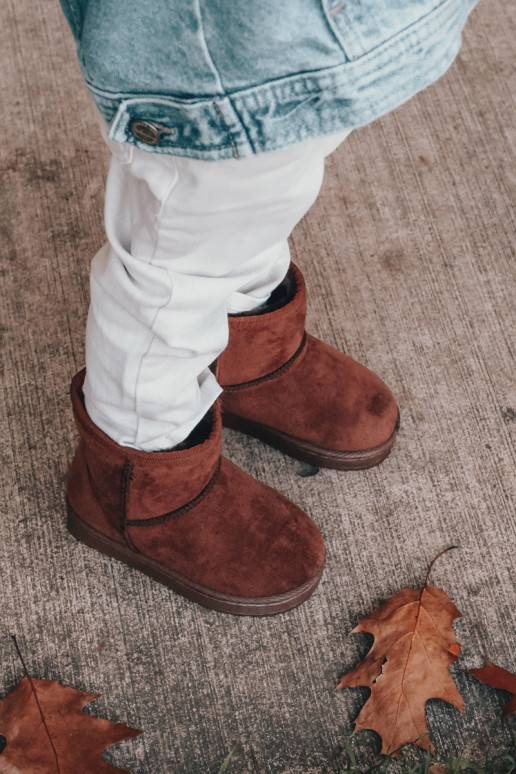 Children's Insulated Snow Boots Brown Gooby