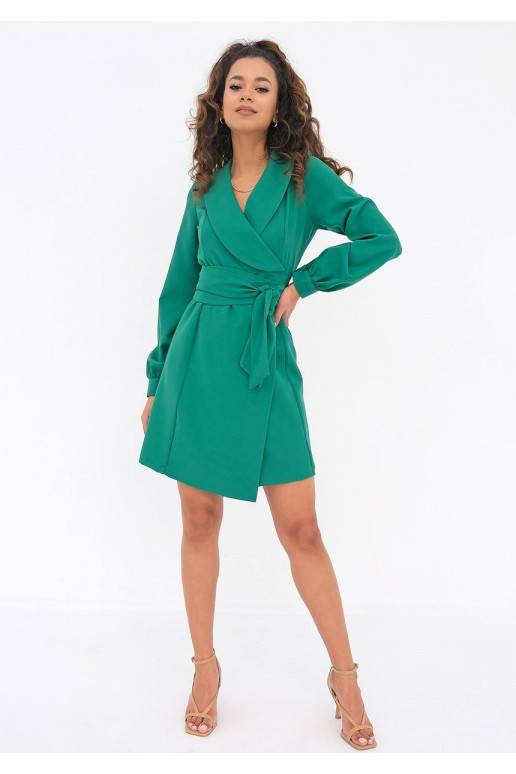 Daniela - green mini wrap dress