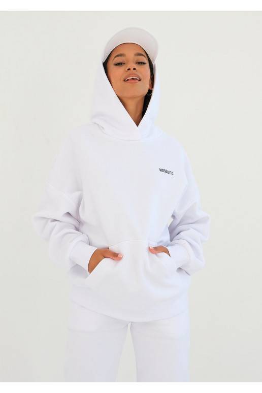 Pure white hoodie