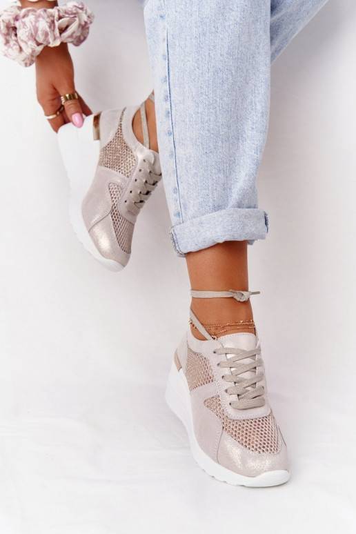 Mesh 2024 wedge sneakers