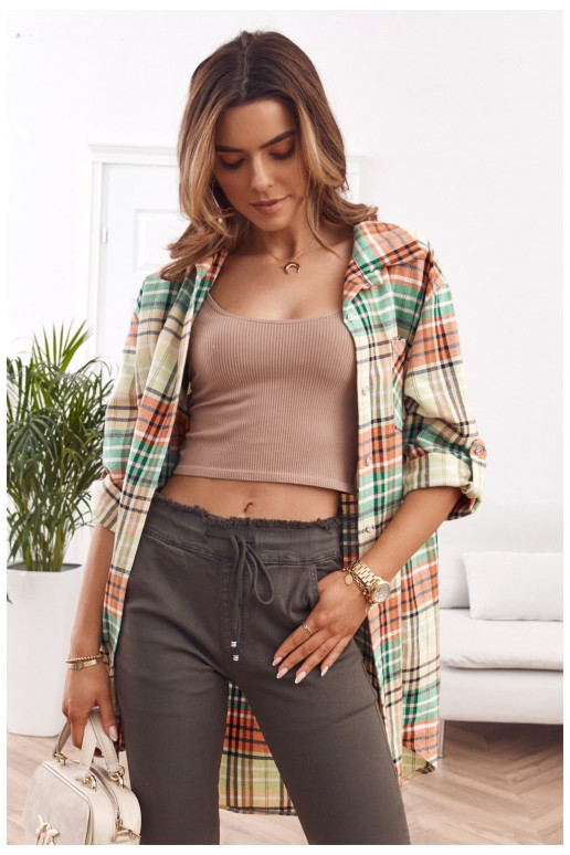 Long plaid shirt