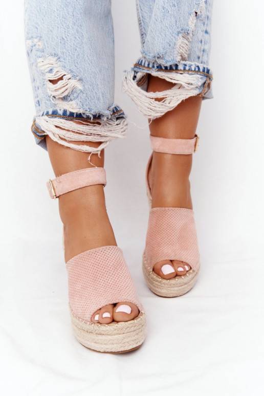 Light pink wedge on sale sandals