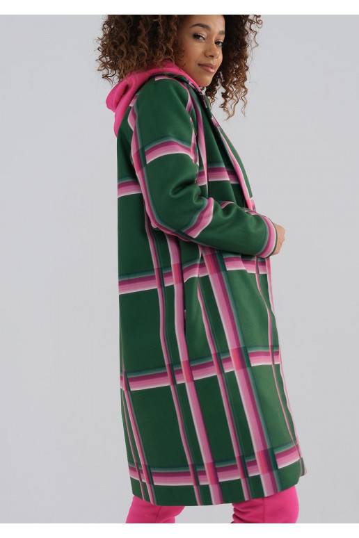 Pink and 2025 green coat