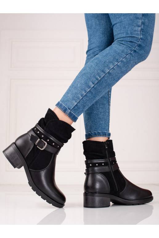 Women's boots Shelovet z ozdobnym paskiem