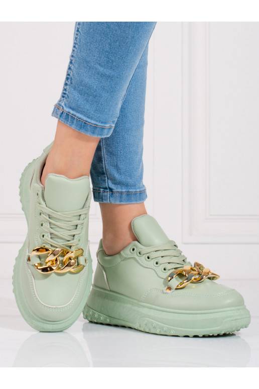 light green Sneakers model shoes  Shelovet