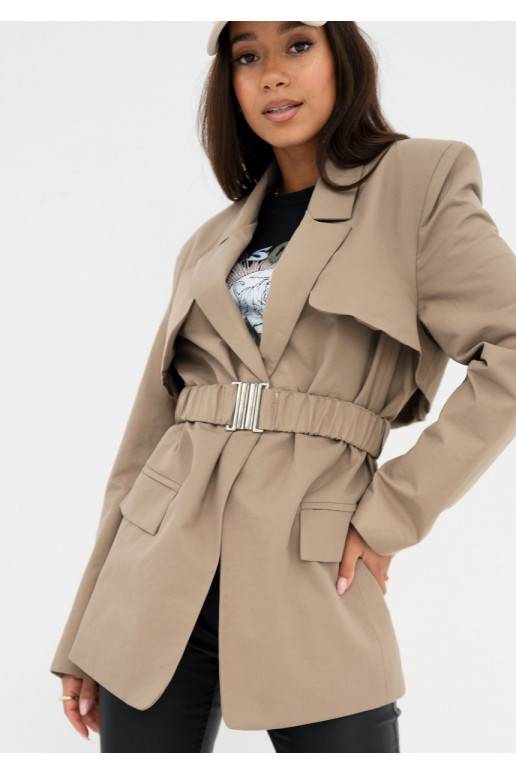 Yoro - Short beige trench coat