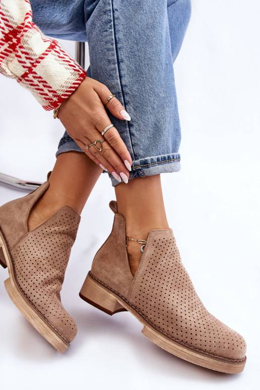 Beige best sale flat booties