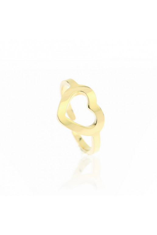 gold color-plated stainless steel ring PST603, Ring size: US7 - EU14