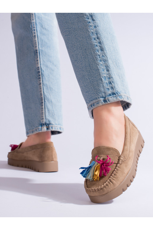 of suede Brown color Women s moccasins boho Potocki