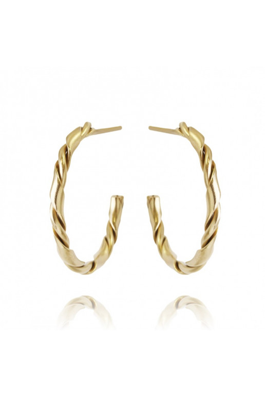 gold color-plated stainless steel earrings cover with gold KST2927